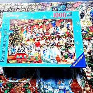 Ravensburger Jigsaw Puzzle Christmas Disney Snow Globes 1000 Pieces Complete